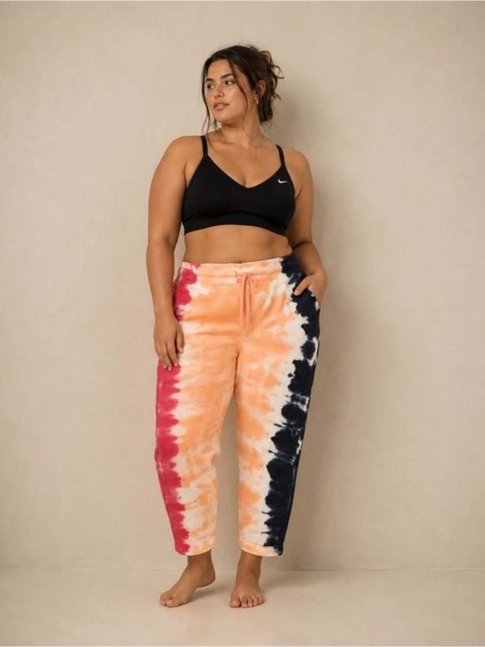 NWT Womens LIVI Active By Lane Bryant Capri Sweats Tye dye Tie dye Plus Size‌‌‌
